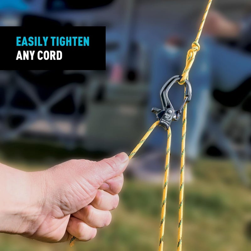 NiteIze CamJam SlideLock Cord Tightener - Features Pull-to-Tighten Lock & Quick-Release Lever - 280 lb Working Load Limit & 840 lb Break Strength - Fits Cord Sizes 2–5mm - Small - Image 1